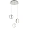 Afx Lock 3 Light Round Pendant, Medium Base 120V, Satin Nickel LCKP09L30D1SNRND3 - alternate 1